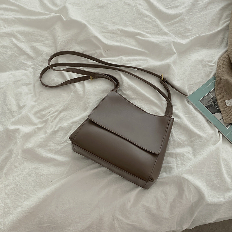 Vintage Leather Briefcase Diagonal Underarm Bag