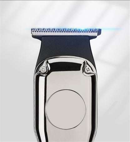 Hair Salon Engraving Push White Small Hair Clippers Retro Oil Head Electric Hair Clippers