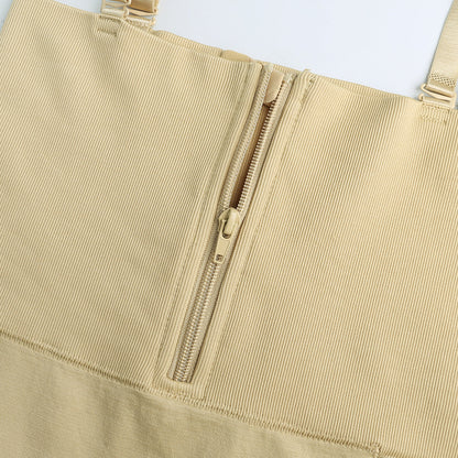 Ladies' High-waist Panty Detachable Shoulder Strap Girdling Bodybuiding Shaping Pants