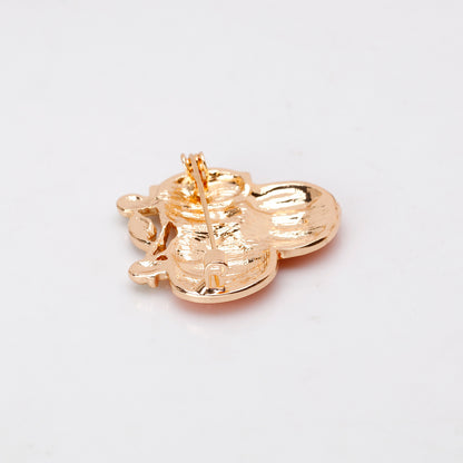 Fashionable High End Oil Painting Pumpkin Head Brooch