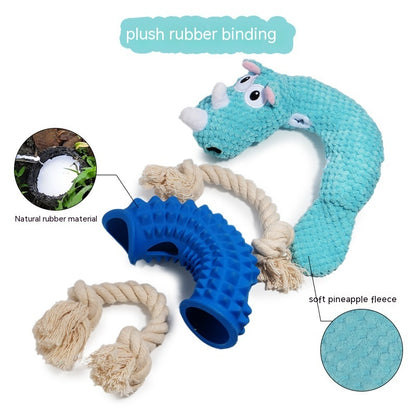 Pet Sounding Rubber Sleeve Animal Shape Bite-resistant Molar Dog Toy