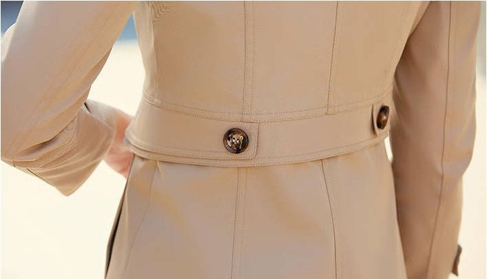 Spring Autumn Trench Coat Slim Single Breasted