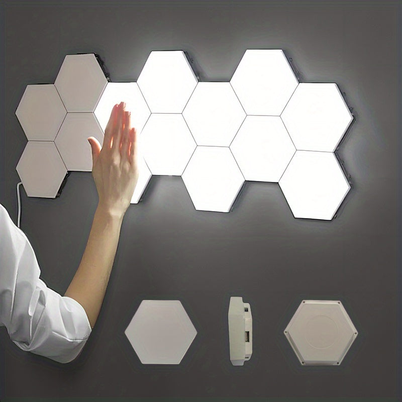 Hexagonal LED Wall Lights 6-Pack - Touch Control Modern Ambient Lighting