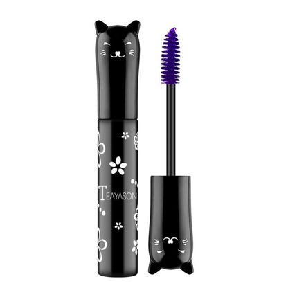 TEAYSON 4D Fiber Mascara - Waterproof Long-Lasting Cat Eye Eyeliner & Volumizing Mascara Set with Plant Squalane