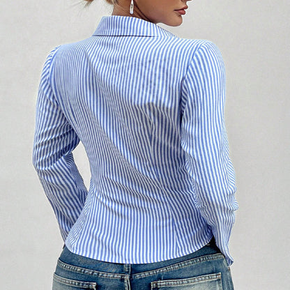 Elegant Figure-flattering Blouse Cardigan Shirt