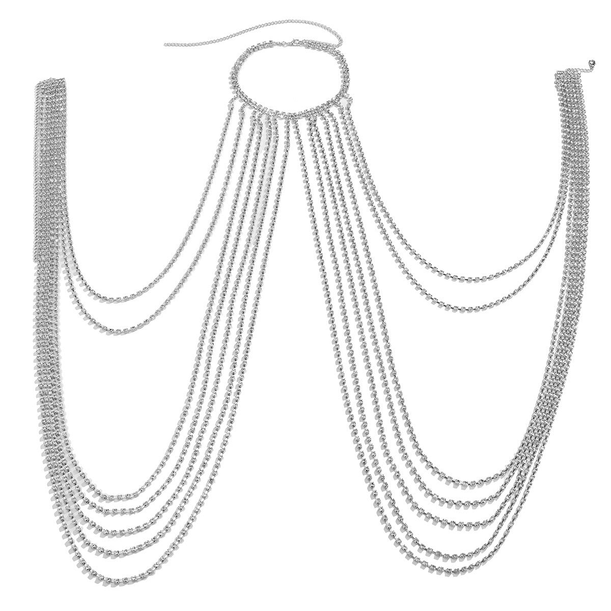 Sexy Quasten-U-förmige Krallenkette mit Diamant-Körperkette