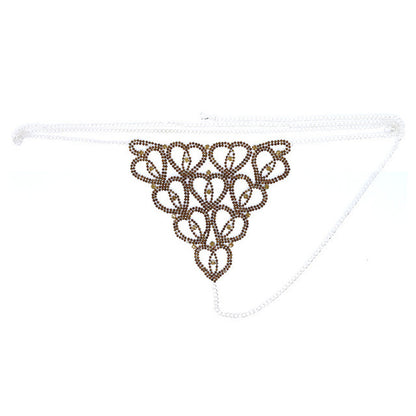 Accessories Rhinestone Claw Chain Body Chain Heart Shaped Sexy Bikini Panties