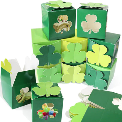 Irish Festival Theme Party Candy Box St Patrick's Day Clover Cartoon Gift Box