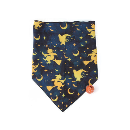 Pet Dog And Cat Halloween Print Triangle Saliva Towel