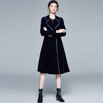 Ladies Fashion Trench Coat Long Skirt Jacket