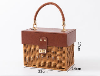 Hand-woven Rattan And Bamboo Gift Boxes, Wedding Bridesmaid Favor Boxes, Valentine's Day Gift Boxes