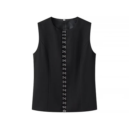 Round Neck Sleeveless Vest Fashion Casual Pants Suit