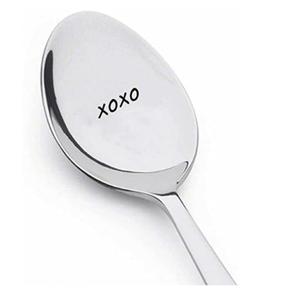 Valentine's Day Gift Engraved Stainless Steel Long-handled Spoon