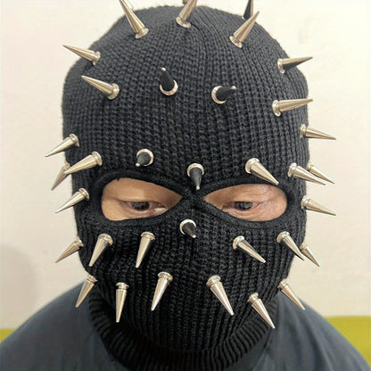 Premium Punk Balaclava Ski Mask - 3-Hole Knitted Face Cover for Winter Street Style