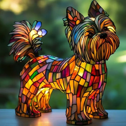 Illuminated Dog Lamp - Decorative Resin Animal Night Light | 26 Breed Designs