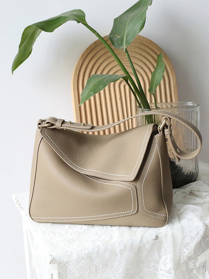 Leather Messenger Bag | Premium Cowhide Shoulder Bag