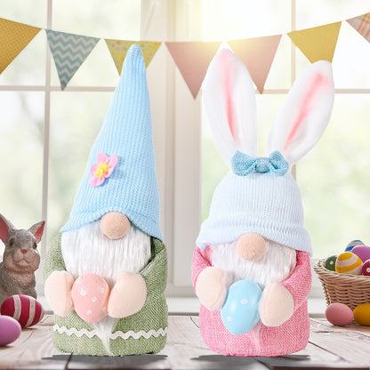 New Easter Decoration Creative Bunny Holding Egg Doll