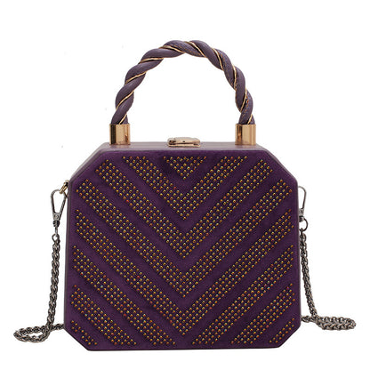 Simple Shoulder Bag Messenger Bag Metal Buckle Female Bag