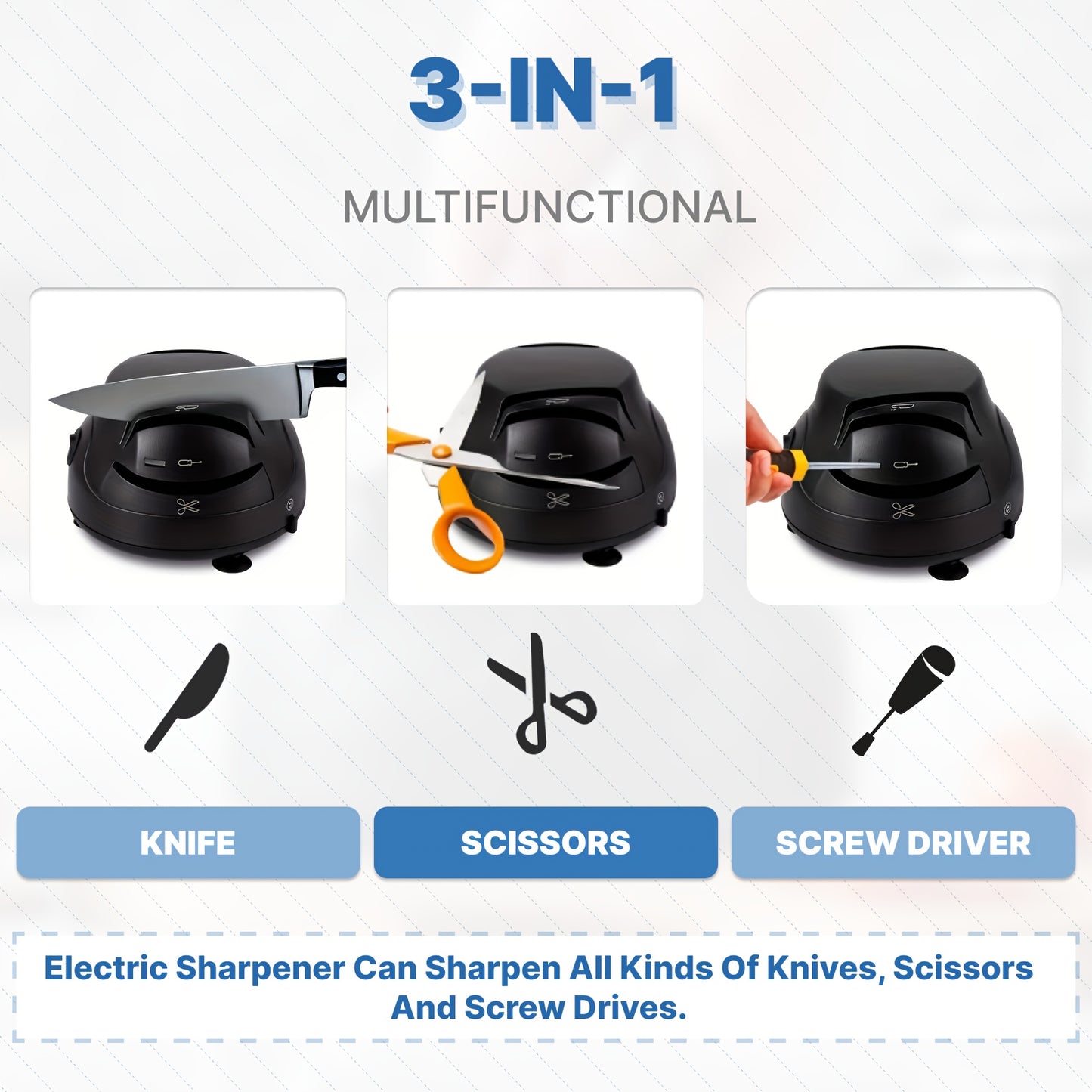 Professional Electric Knife Sharpener - 4-Stage Sharpening System by WANVOAPLS