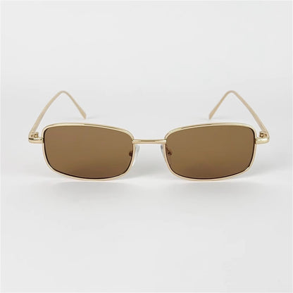 Retro Small Box Square Metal Glasses