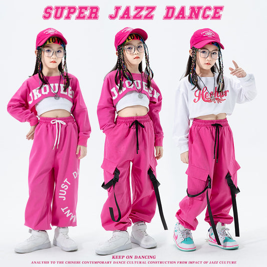 Girls' Jazz Dance Performance Outfit
