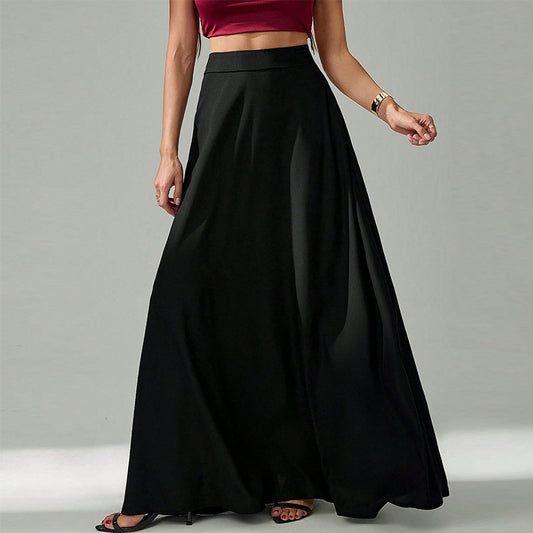 Elegant Black Commuter Skirt For Women