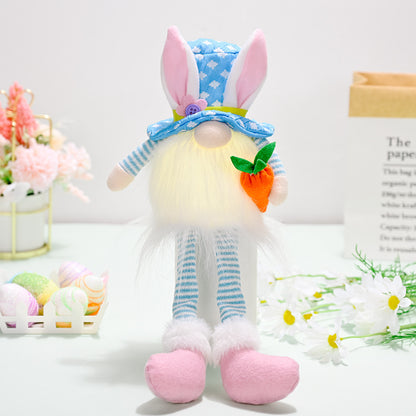 Long Legged Bunny With Easter Decorations And Lights