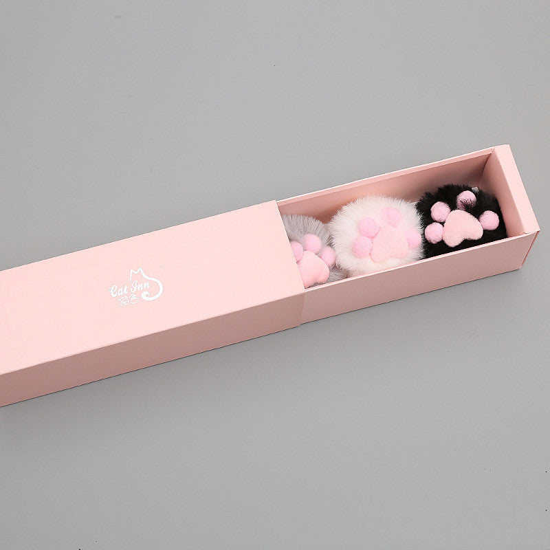 Cat Paw Print Shape Black And White Gray Three-color Cat