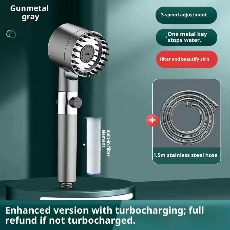 Supercharged Shower Head Shower Set Household Handheld Shower Head Bathroom Bracket