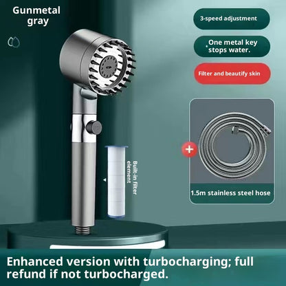 Supercharged Shower Head Shower Set Household Handheld Shower Head Bathroom Bracket