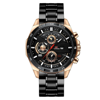Men's Business Calendar Waterproof Quartz Watch - Multifunctional Casual Timepiece