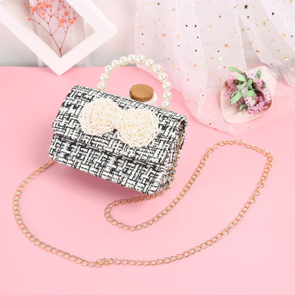 Pearl Bow Trendy Fashion Portable Messenger Dual Purpose