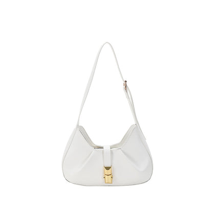 Simple Solid Color Shoulder Small Square Bag Fashion Baguette