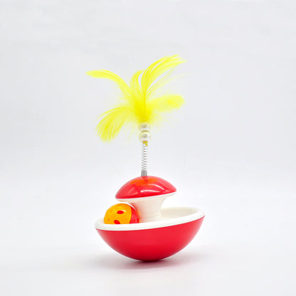 Pet Cat Toy Tumbler Fairy Feather Bell Funny Cat Stick