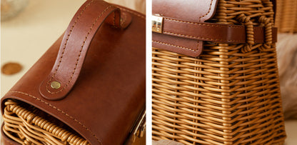 Hand-woven Rattan And Bamboo Gift Boxes, Wedding Bridesmaid Favor Boxes, Valentine's Day Gift Boxes