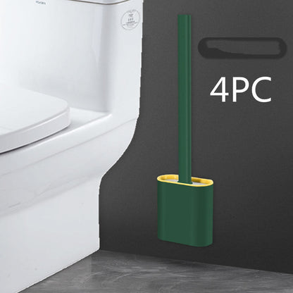 Creative Wall-Mounted Soft Brush With Cover For Toilet Washing