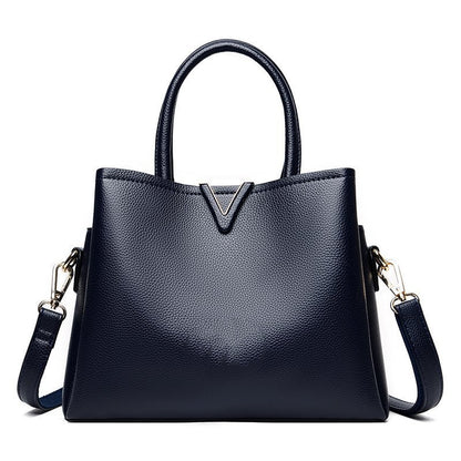 Women's Large Leather Tote Bag | 3 Compartment Work Bag