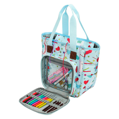 Woven supplies storage bag