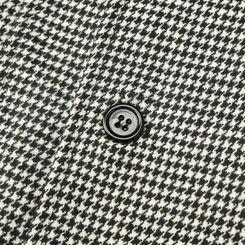 Herren-Trenchcoat, gestreift, zweireihig, mittellang