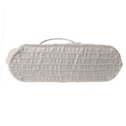 Handmade Beaded Clutch Bag - Elegant Embroidered Rose Silk Evening Purse with Removable Strap