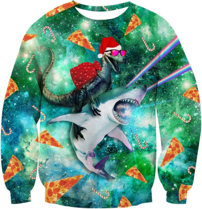 Crewneck Hoodie Sweatshirt With 3D Printed Graphic And Long Sleeves