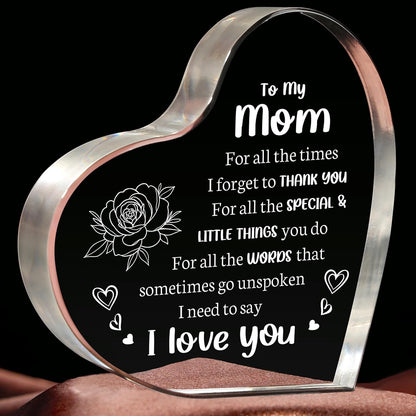 Transparent Love Acrylic Mother's Day Gift Table Decorative Ornaments