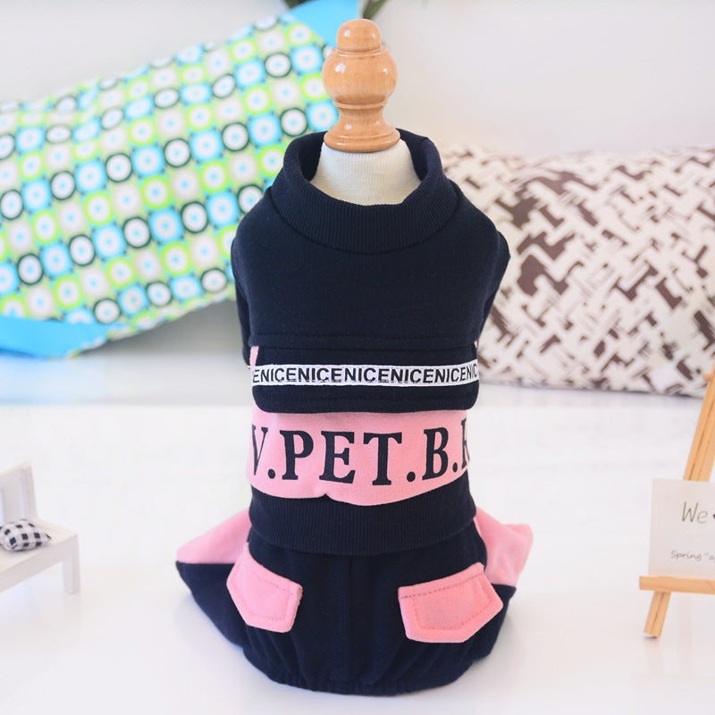 Pet four-legged one-piece clothes