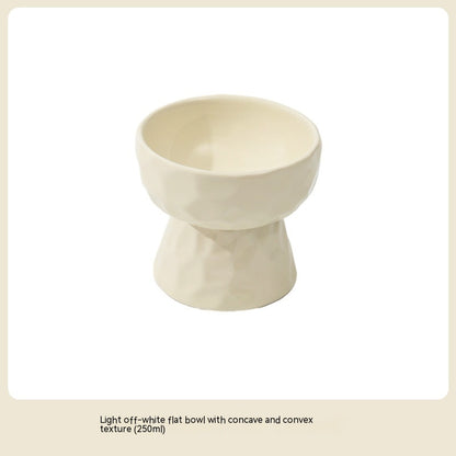 Ceramic High Leg Cervical Support Oblique Bowl