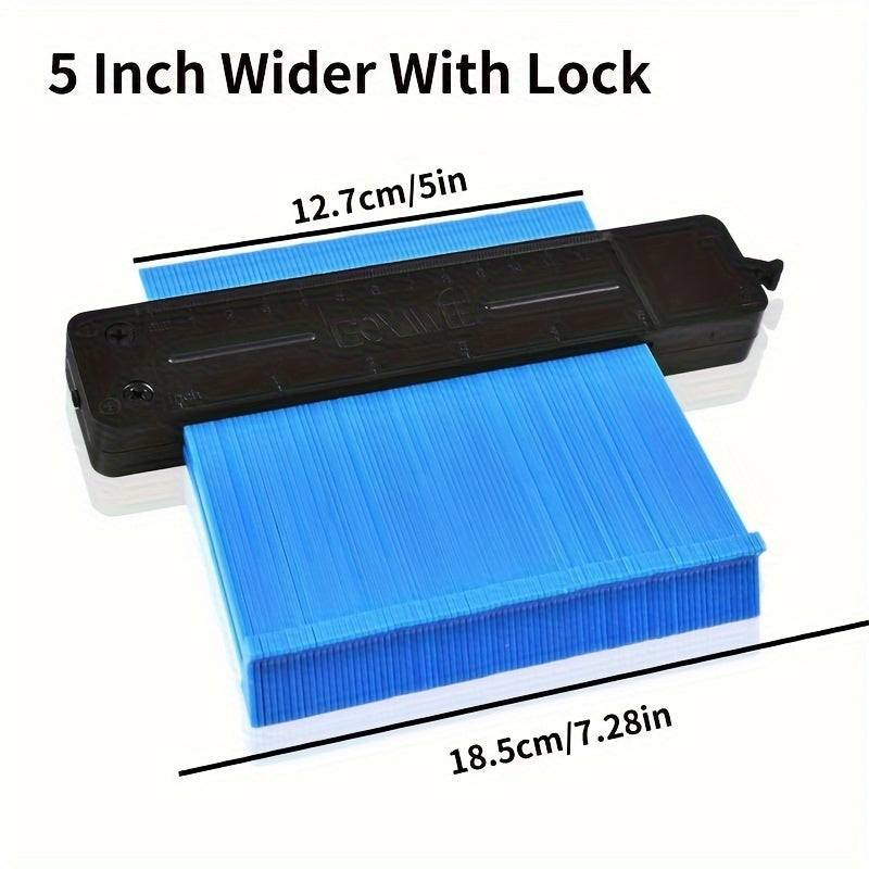 GOXAWEE Contour Gauge Profile Tool, 5Inch/10Inch Adjustable Lock, Precisely Copy Irregular Shape Duplicator For Flooring, Construction, Carpenter, DIY Handyman