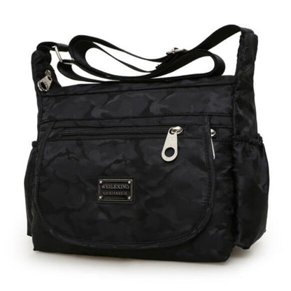 Casual Waterproof Nylon Printed Middle-Aged and Elderly Shoulder Bag Simple Cloth Bag Messenger Bag