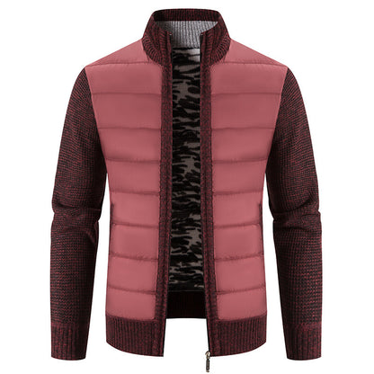 Men's Cardigan Sweater Stand Collar Sweater Coat