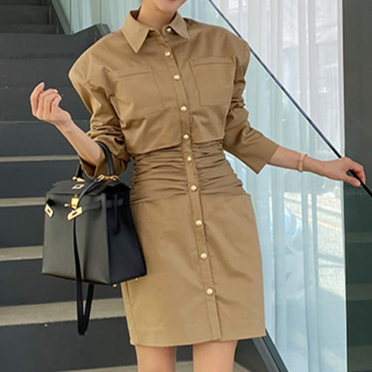Mid-length coat dress
