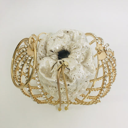 Hollow diamond ball bag dinner bag bird cage bun mother bag handbag