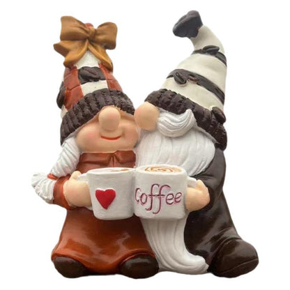 Valentine's Day Gift Coffee Double Dwarf Resin Craft Ornament